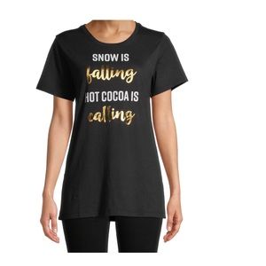 SZ S Holiday Time SNOW FALLING HOT COCOA IS CALLING